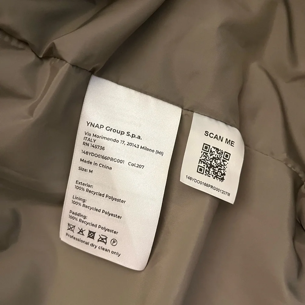 Slim cut puffy long coat with lots of features 8 by Yoox - Picture 6 of 6